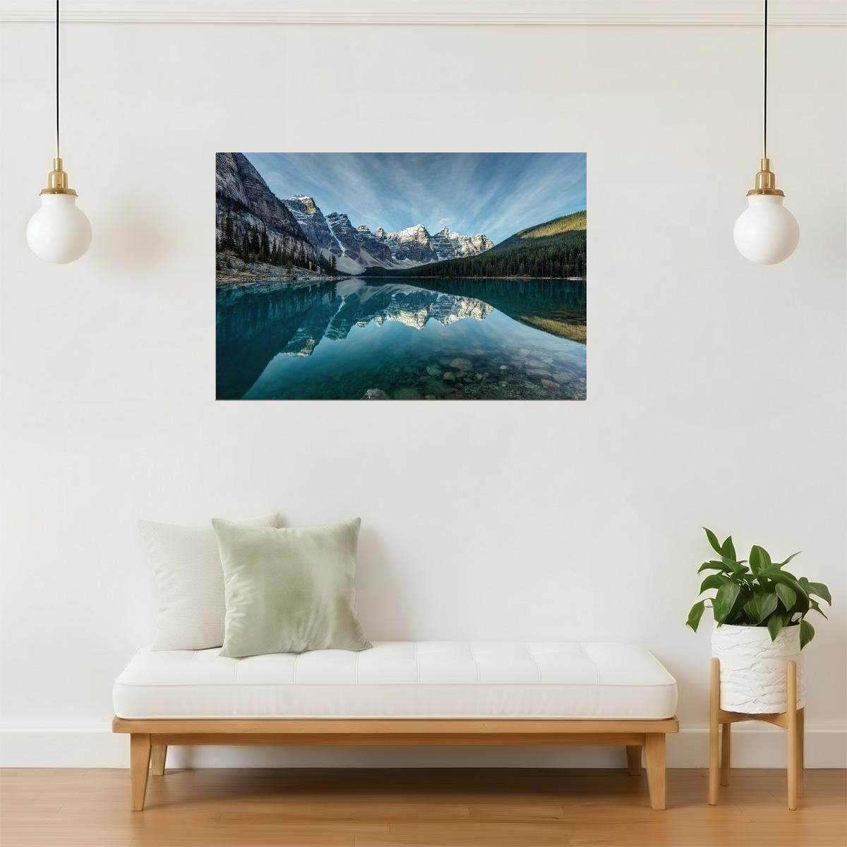 Moraine Lake Banff Poster | National Park Photography | Canadian Rockies Wall Art
