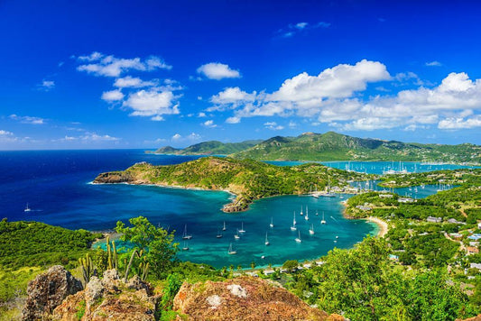 View of Antigua from Shirley Heights Lookout | Caribbean Photography | Tropical Seascape Poster - Photography Poster