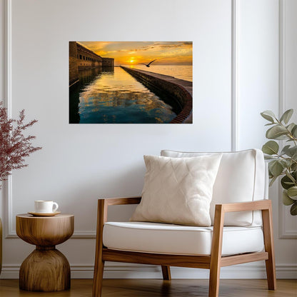 Fort Jefferson Moat at Dry Tortugas National Park | Florida Landmark Photography | Historical Poster - Photography Poster