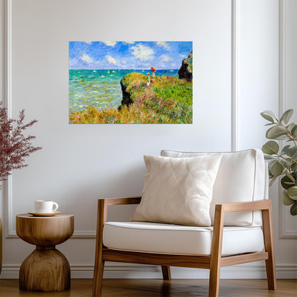 Claude Monet "The Cliff Walk at Pourville" | Impressionist Art | Classic Painting Poster - Graphic & Art Poster