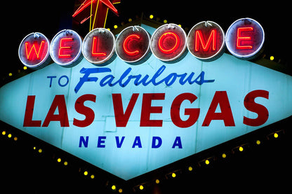 "Welcome To Fabulous Las Vegas" Sign | Iconic Nevada Landmark | Retro City Poster - Type & Quotes Poster