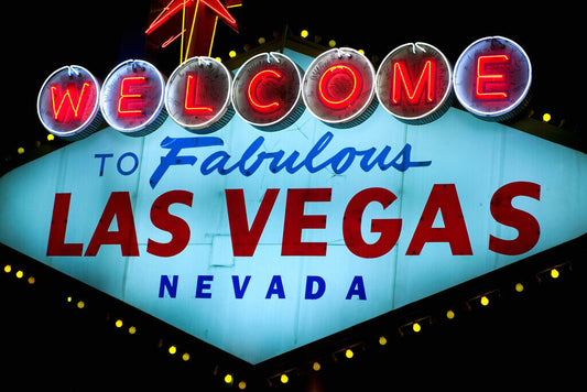 "Welcome To Fabulous Las Vegas" Sign | Iconic Nevada Landmark | Retro City Poster - Type & Quotes Poster