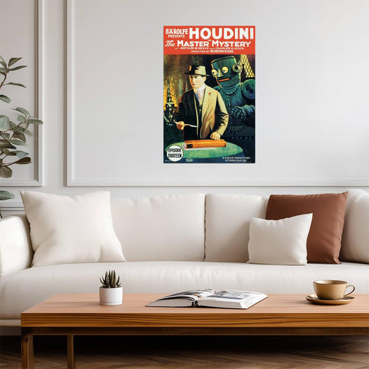 Houdini the Robot | Retro Magic Movie Poster - Movies & TV Poster