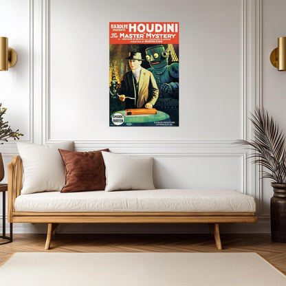 Houdini the Robot | Retro Magic Movie Poster - Movies & TV Poster