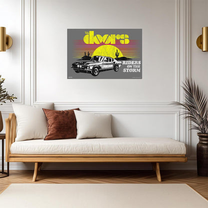 The Doors Riders On The Storm | Vintage Mustang Car Poster | Classic Rock Music Art - Music Poster