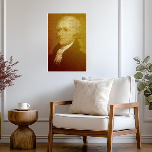 Alexander Hamilton Portrait | Founding Father Painting | Historical American Poster - Vintage & Retro Poster