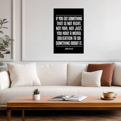 Get in Good Trouble Necessary Trouble | John Lewis Quote Poster | Civil Rights Activist Art - Type & Quotes Poster
