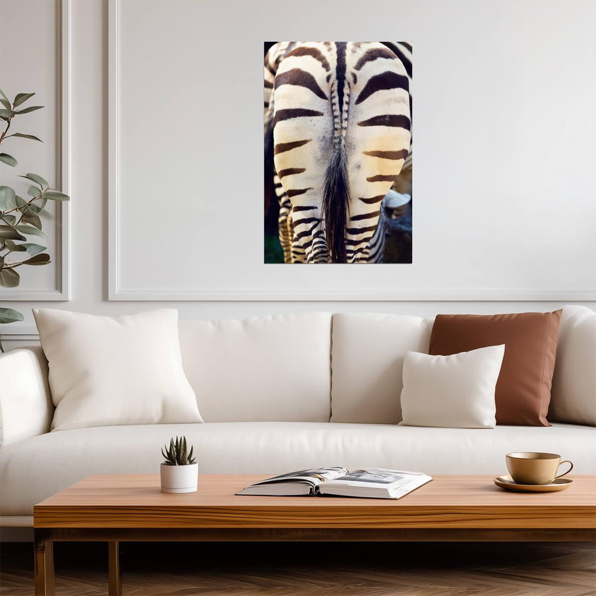 Zebra Butt | Funny Animal Photography | Humorous Wildlife Poster - Photography Poster