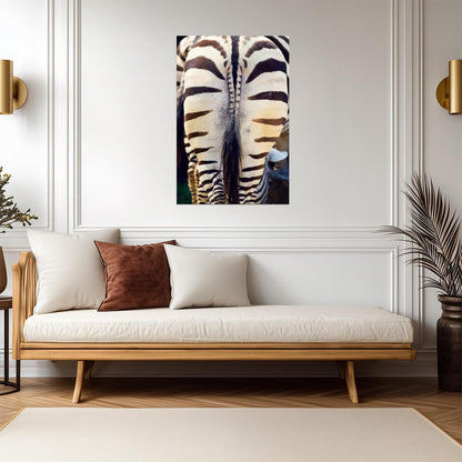 Zebra Butt | Funny Animal Photography | Humorous Wildlife Poster - Photography Poster
