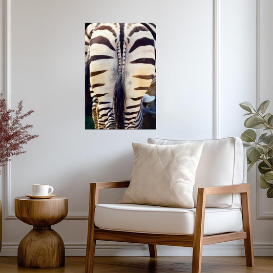 Zebra Butt | Funny Animal Photography | Humorous Wildlife Poster - Photography Poster