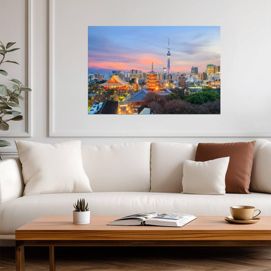 Tokyo Skytree at Sunset | Cityscape Photography Print | Japan Travel Poster