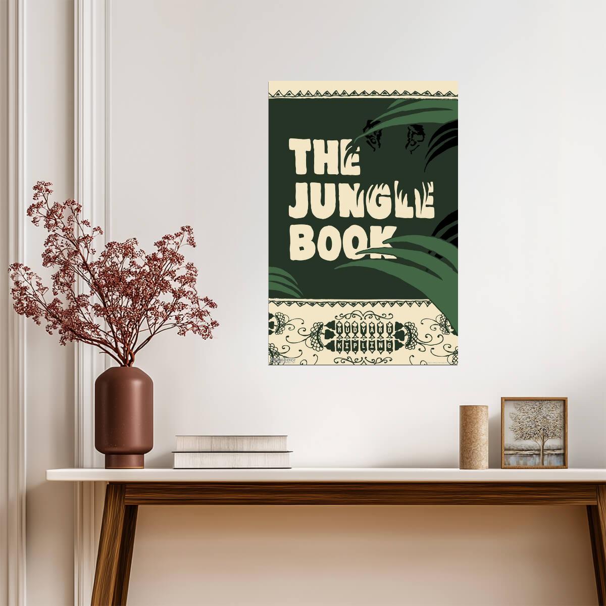 The Jungle Book by Rudyard Kipling | Vintage Style Illustration | Classic Literature Poster - Graphic & Art Poster