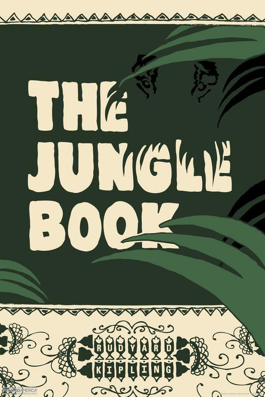 The Jungle Book by Rudyard Kipling | Vintage Style Illustration | Classic Literature Poster - Graphic & Art Poster