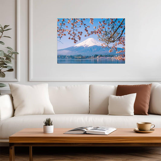 Mount Fuji and Cherry Blossoms | Japan Photography Print | Spring Landscape Poster - Photography Poster