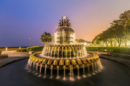 Pineapple Fountain at Waterfront Park | Charleston South Carolina | City Landmark Poster - Photography Poster