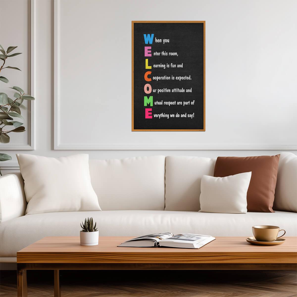 Welcome Classroom Sign | Educational Poster for Kids | Teacher Wall Art Decor - For Kids Poster