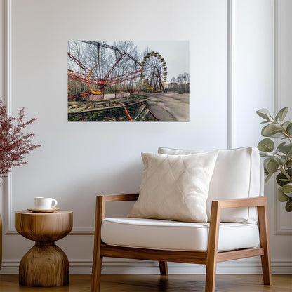 Abandoned Ferris Wheel in Chernobyl | Pripyat Photography | Urbex Poster - Photography Poster