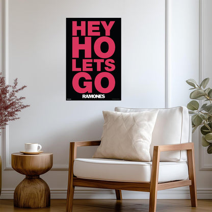 The Ramones Hey Ho Let's Go | Blitzkrieg Bop Lyric Poster | Vintage Punk Rock Art - Music Poster