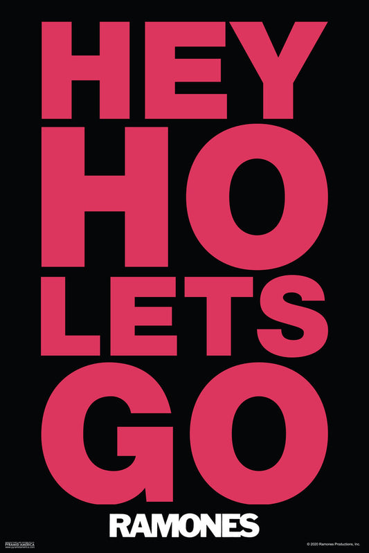 The Ramones Hey Ho Let's Go | Blitzkrieg Bop Lyric Poster | Vintage Punk Rock Art - Music Poster