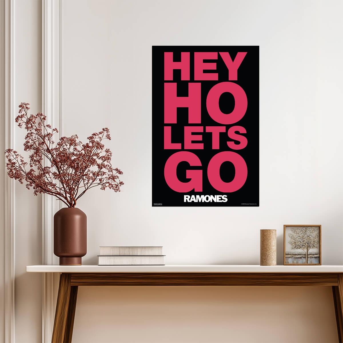 The Ramones Hey Ho Let's Go | Blitzkrieg Bop Lyric Poster | Vintage Punk Rock Art - Music Poster