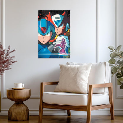 Mega Man Faces | Retro Gaming Poster | 8-Bit Video Game Art - Video Games Poster