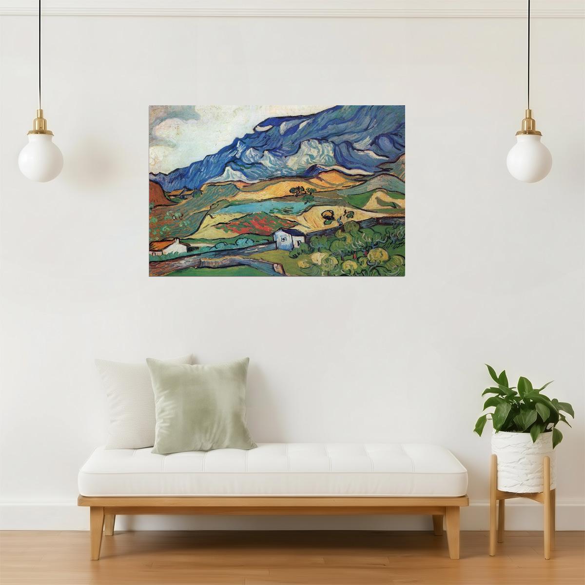 Vincent Van Gogh Les Alpilles Poster | Mountain Landscape Painting | Post-Impressionist Art