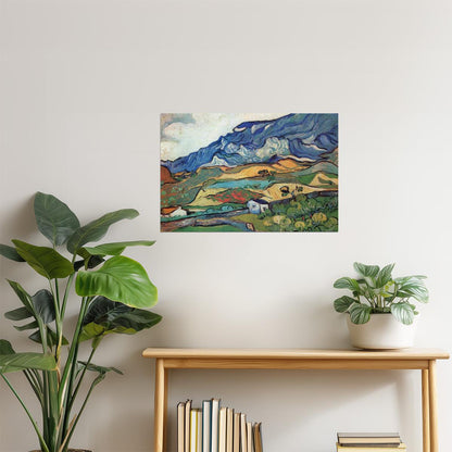 Vincent Van Gogh Les Alpilles Poster | Mountain Landscape Painting | Post-Impressionist Art