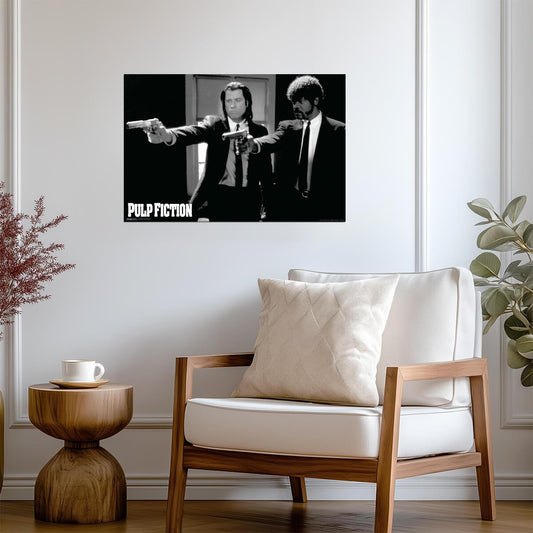 Pulp Fiction Vincent and Jules | Classic Film Still Poster | Quentin Tarantino Movie Art - Movies & TV Poster