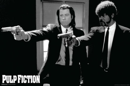Pulp Fiction Vincent and Jules | Classic Film Still Poster | Quentin Tarantino Movie Art - Movies & TV Poster
