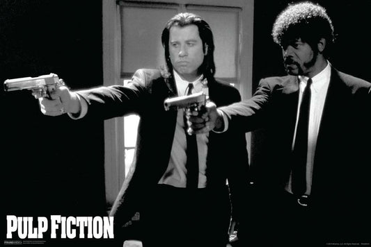 Pulp Fiction Vincent and Jules | Classic Film Still Poster | Quentin Tarantino Movie Art - Movies & TV Poster