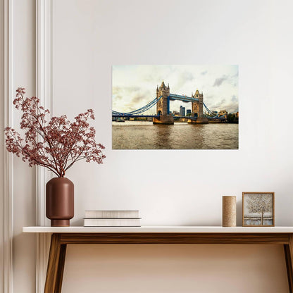 Tower Bridge over the Thames River | London England Photography | UK Landmark Poster - Photography Poster