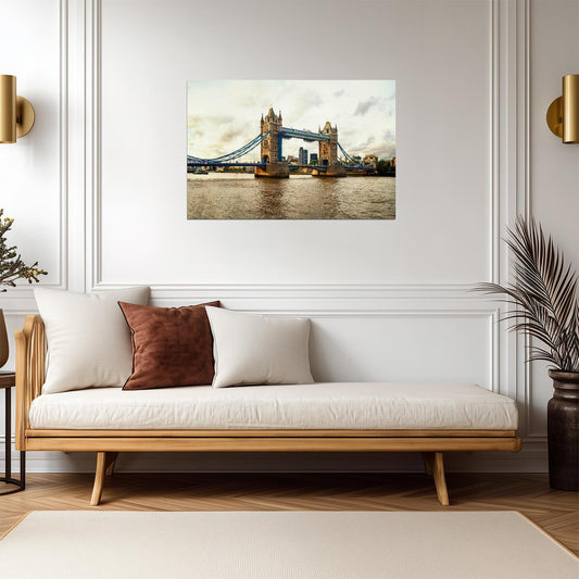 Tower Bridge over the Thames River | London England Photography | UK Landmark Poster - Photography Poster