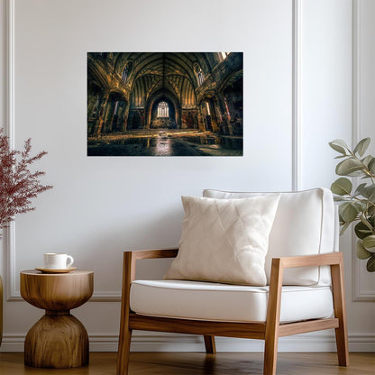 Ruins of an Abandoned Church in Detroit | Michigan Photography | Urbex Wall Art Poster - Photography Poster