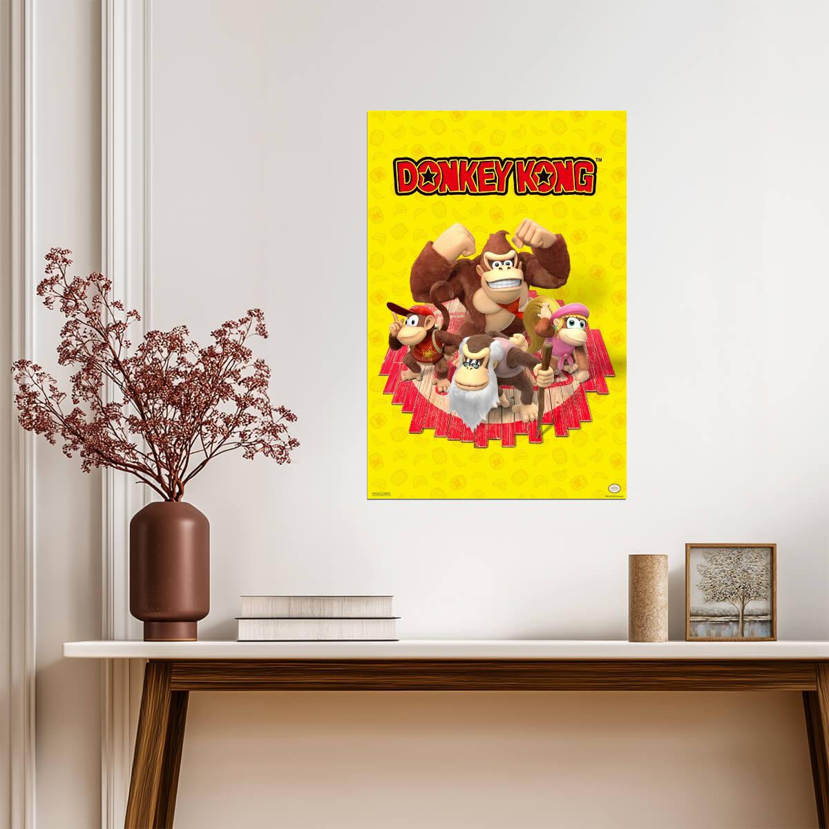 Donkey Kong Family Portrait | Super Mario Universe | Video Game Poster - Video Games Poster