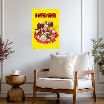 Donkey Kong Family Portrait | Super Mario Universe | Video Game Poster - Video Games Poster