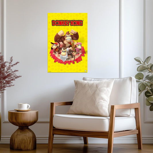 Donkey Kong Family Portrait | Super Mario Universe | Video Game Poster - Video Games Poster