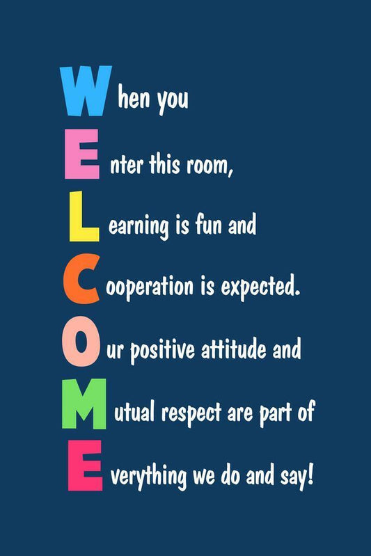 Welcome Classroom Rules | Teacher Motivational Poster