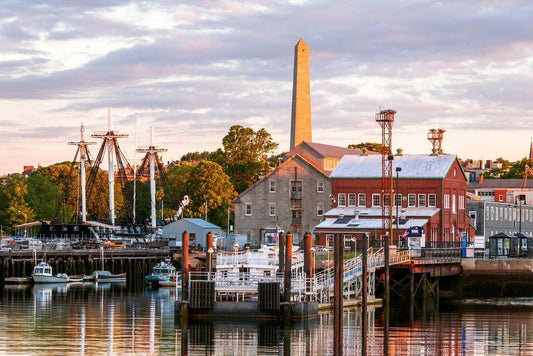 Charlestown Navy Yard and Bunker Hill Monument | Boston Photography | Historical Landmark Poster - Photography Poster