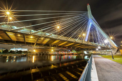 Leonard P. Zakim Bunker Hill Memorial Bridge | Boston Photography | Modern Architecture Poster - Photography Poster