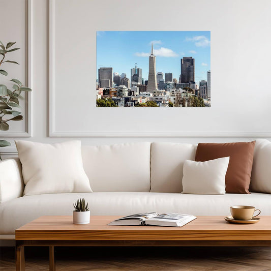 San Francisco Transamerica Pyramid | Panoramic Cityscape Photography | California Poster - Photography Poster