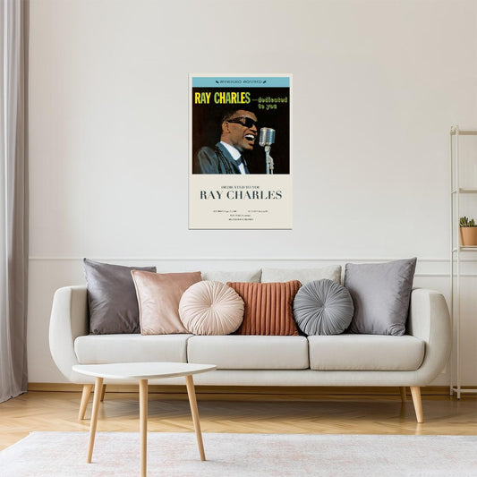 Ray Charles Dedicated To You | Album Cover Poster | Vintage Blues & Soul Wall Art