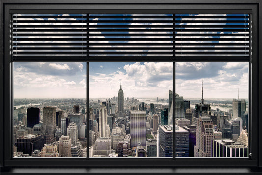 New York Windows and Blinds | Abstract Architecture Photography | Urban Detail Poster - Photography Poster