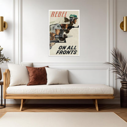 Star Wars "Rebel On All Fronts" | Alliance Propaganda Poster | Sci-Fi Fan Art - Movies & TV Poster
