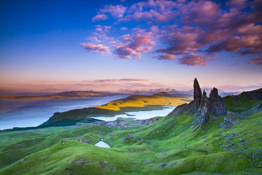 Rolling Hills of Scotland Sunset Poster | Landscape Photography | Nature Wall Art