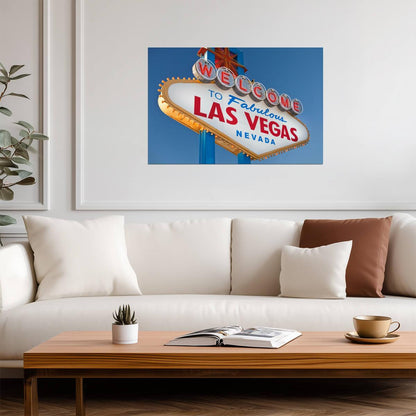 "Welcome To Fabulous Las Vegas" Sign Photo | Iconic Nevada Landmark | City Photography Poster - Type & Quotes Poster