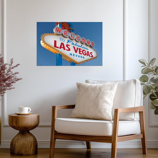 "Welcome To Fabulous Las Vegas" Sign Photo | Iconic Nevada Landmark | City Photography Poster - Type & Quotes Poster