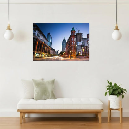 Toronto Downtown Skyline Poster at Dusk | Canada Photography | Cityscape Wall Art
