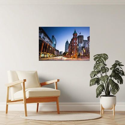 Toronto Downtown Skyline Poster at Dusk | Canada Photography | Cityscape Wall Art