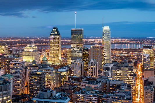 Montreal City Skyline at Dusk | Quebec Canada Photography | Urban Poster - Photography Poster