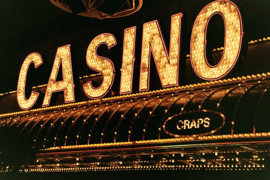 "Casino" and "Craps" Neon Signs Photo | Gambling Themed Art | Las Vegas Nightlife Poster - Type & Quotes Poster
